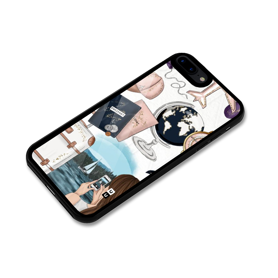 Travel Diaries Glass Back Case for iPhone 8 Plus
