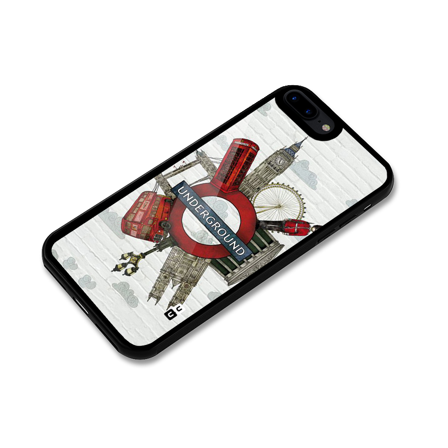Underground Design Glass Back Case for iPhone 8 Plus