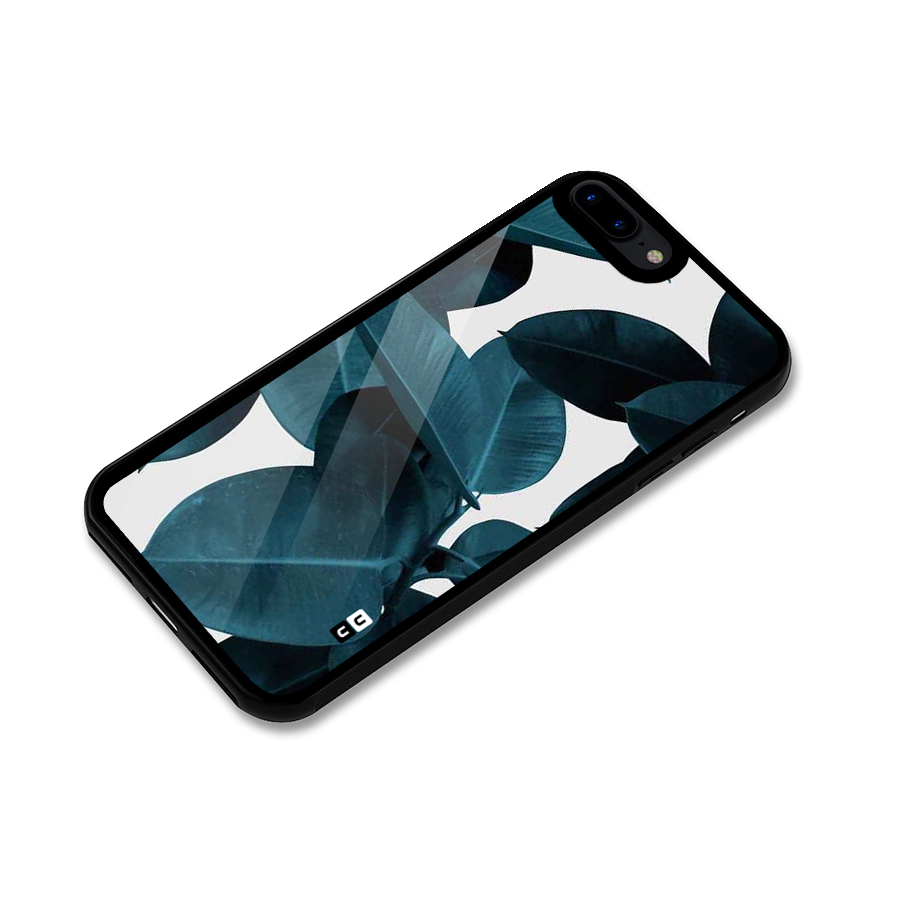 Very Aesthetic Leafs Glass Back Case for iPhone 8 Plus