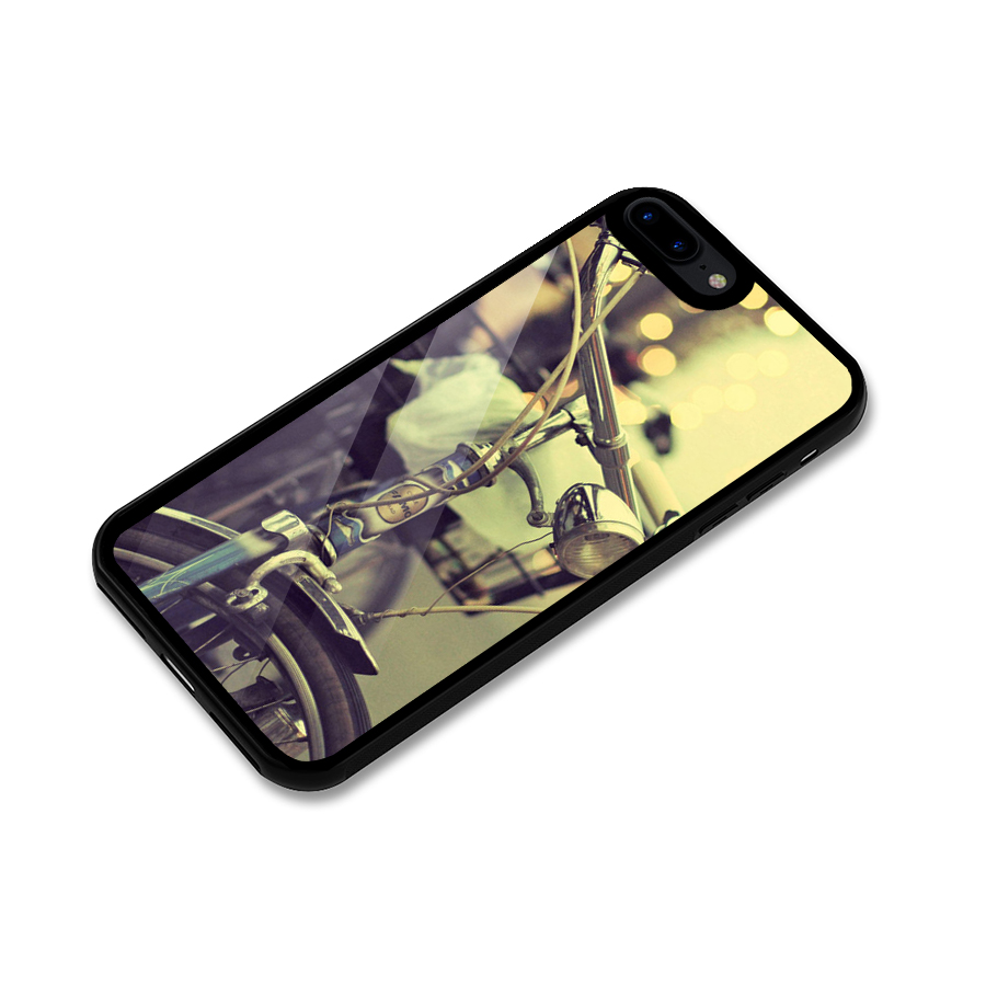 Vintage Bicycle Glass Back Case for iPhone 8 Plus