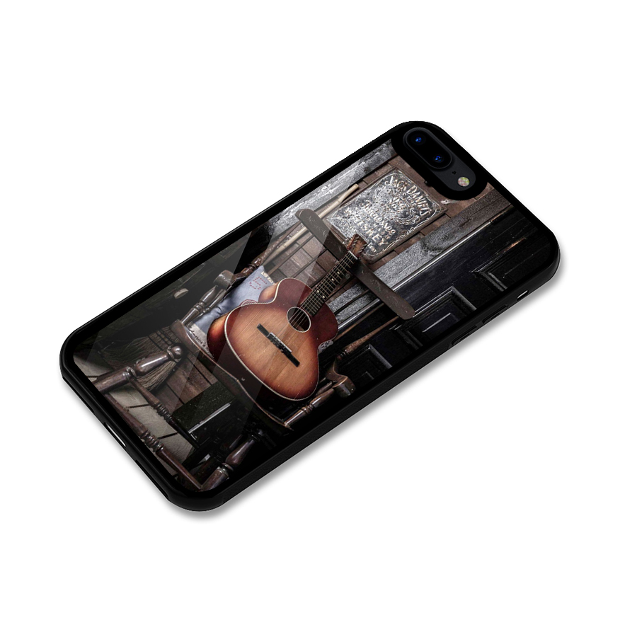 Vintage Chair Guitar Glass Back Case for iPhone 8 Plus