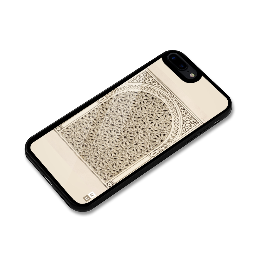 Window Ornaments Glass Back Case for iPhone 8 Plus