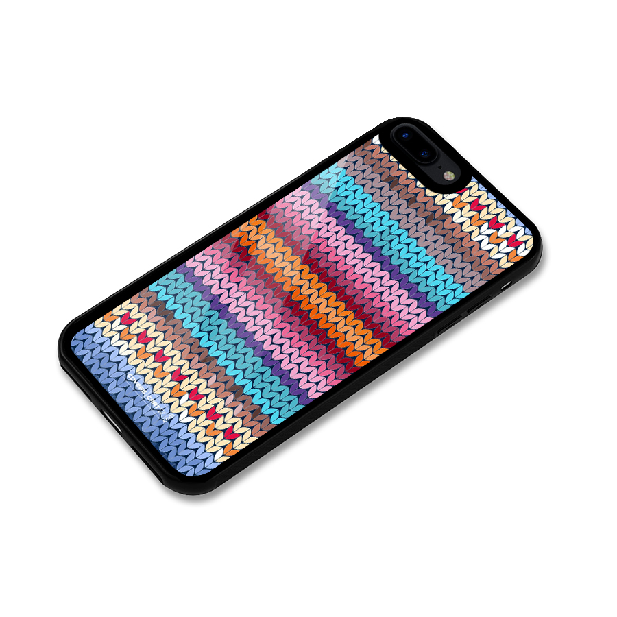 Woolen Glass Back Case for iPhone 8 Plus