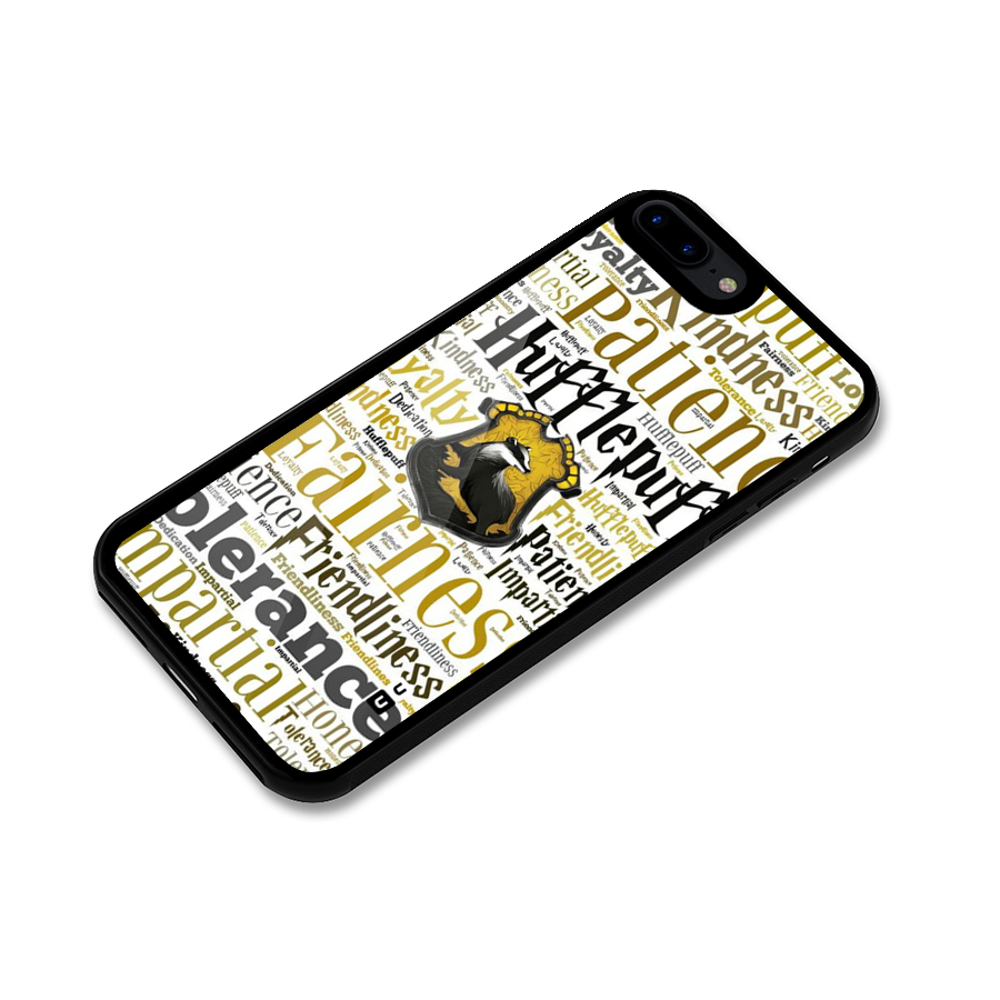 Yellow Fairness Glass Back Case for iPhone 8 Plus