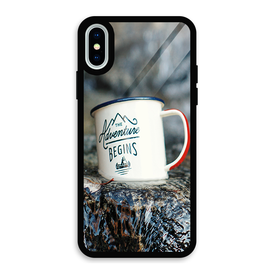 Adventure Begins Glass Back Case for iPhone X