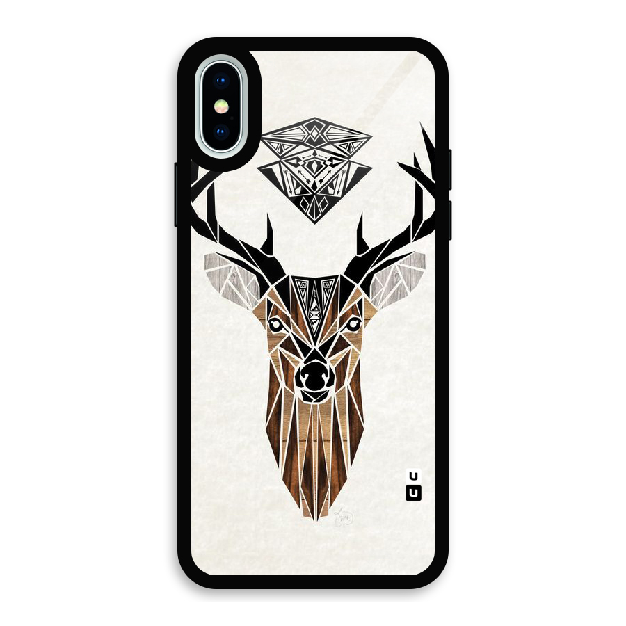 Aesthetic Deer Design Glass Back Case for iPhone X