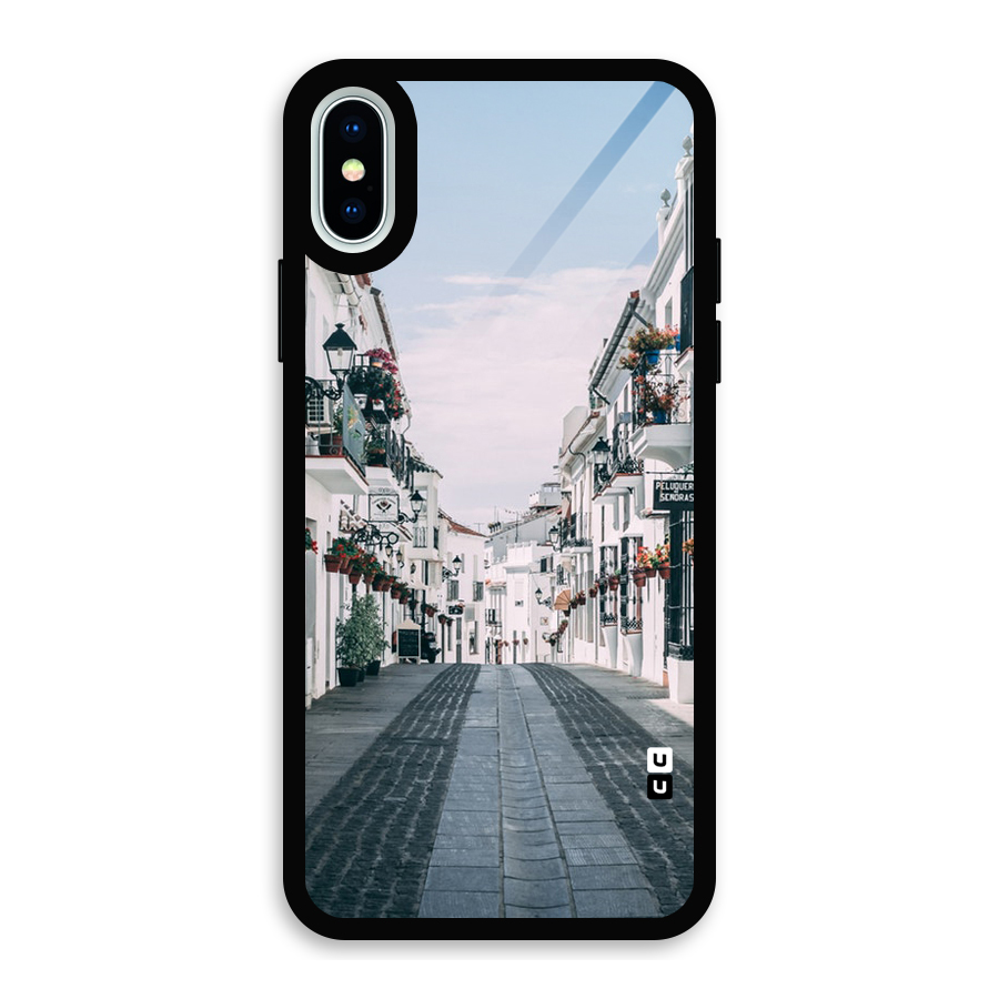 Aesthetic Street Glass Back Case for iPhone X