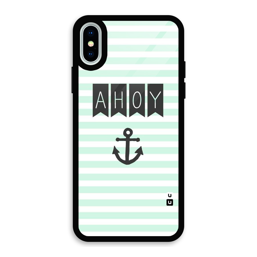 Ahoy Sailor Glass Back Case for iPhone X