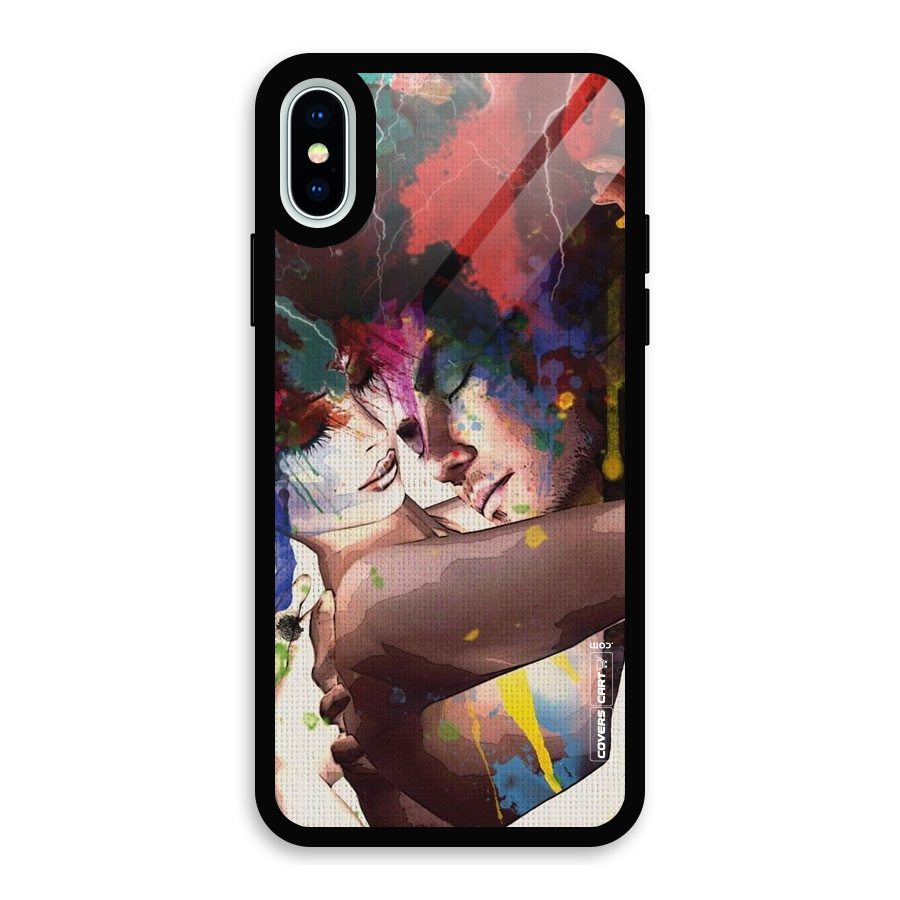 Artsy Romance Glass Back Case for iPhone X