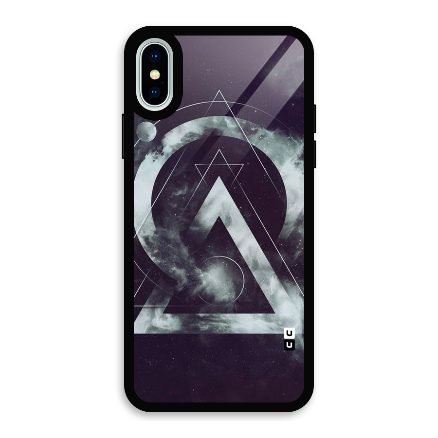 Basic Galaxy Shape Glass Back Case for iPhone X