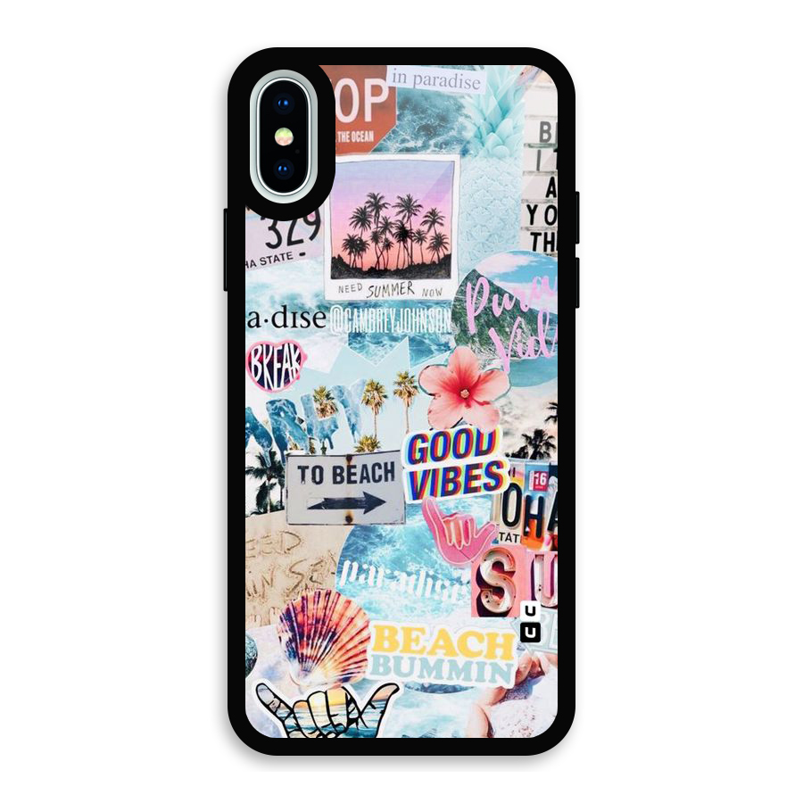 Beaching Life Glass Back Case for iPhone X