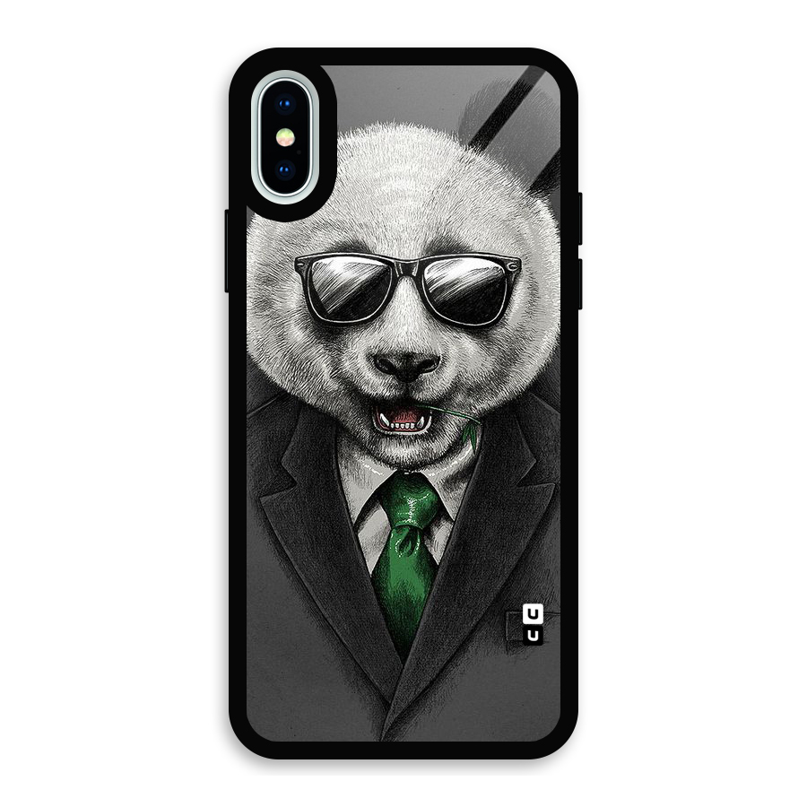 Bear Face Glass Back Case for iPhone X