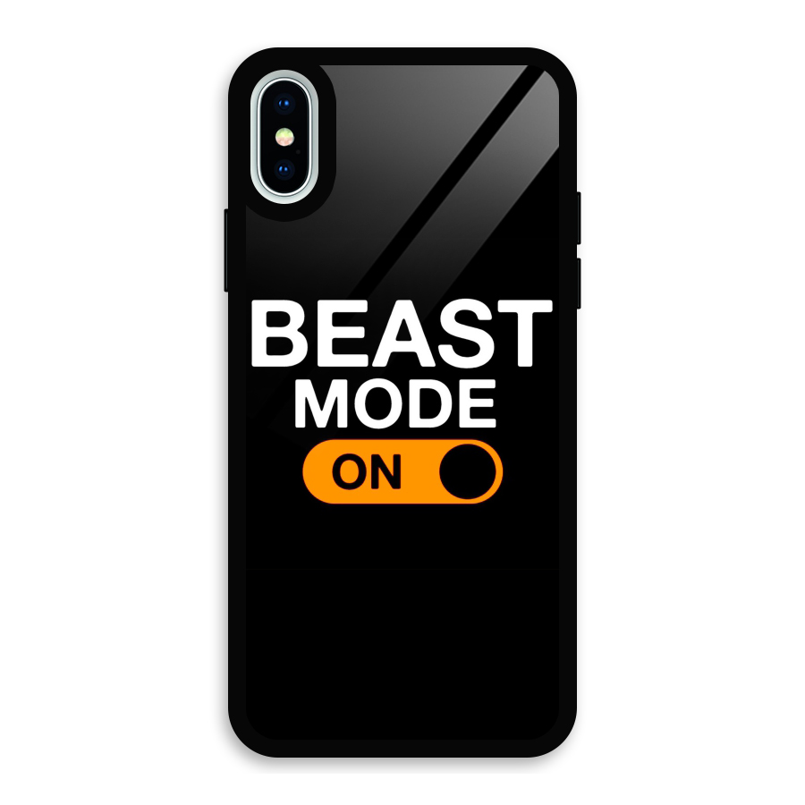 Beast Mode Switched On Glass Back Case for iPhone X