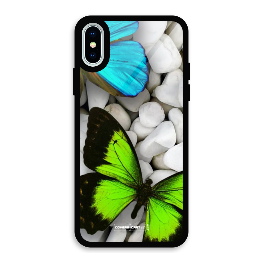 Beautiful Butterflies Glass Back Case for iPhone X
