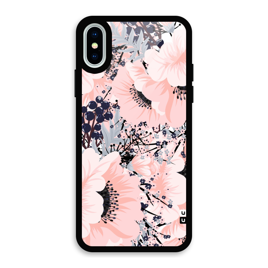 Beautiful Flowers Glass Back Case for iPhone X