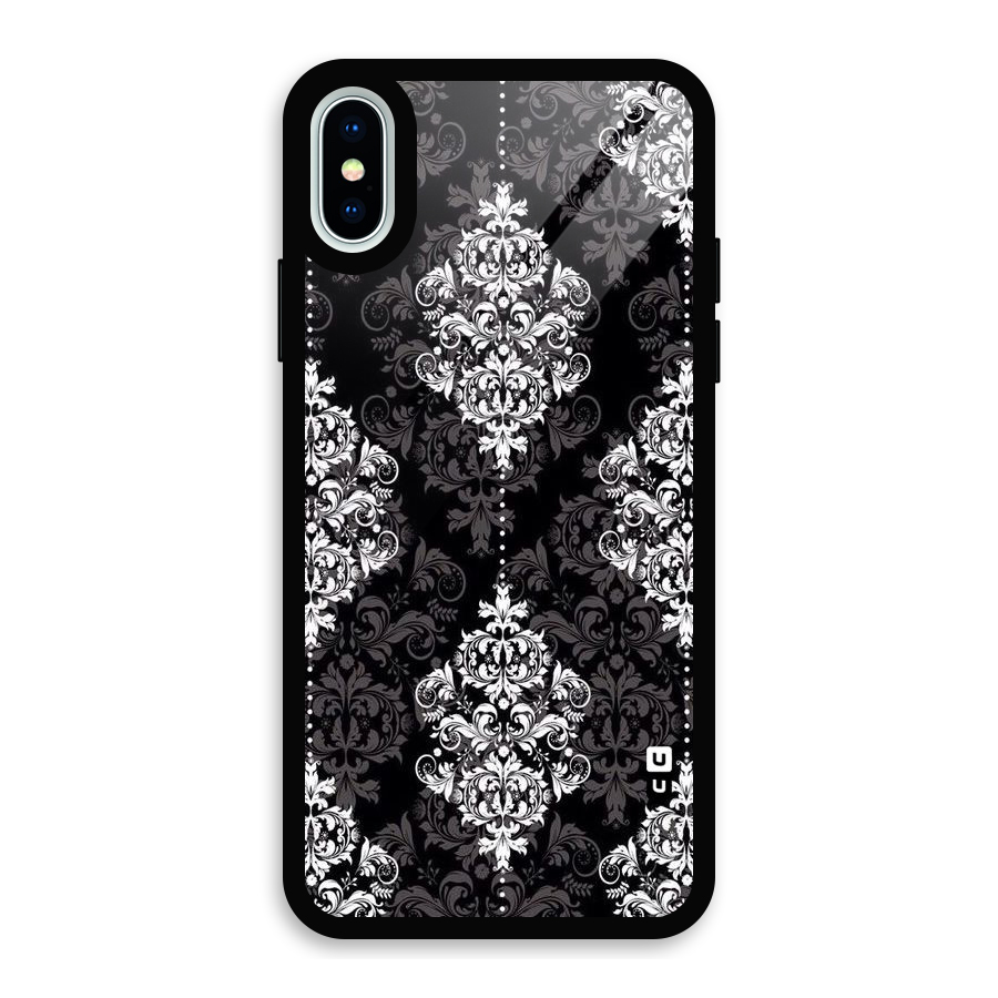 Beautiful Grey Pattern Glass Back Case for iPhone X
