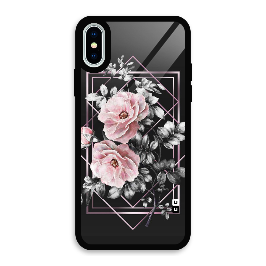 Beguilling Pink Floral Glass Back Case for iPhone X