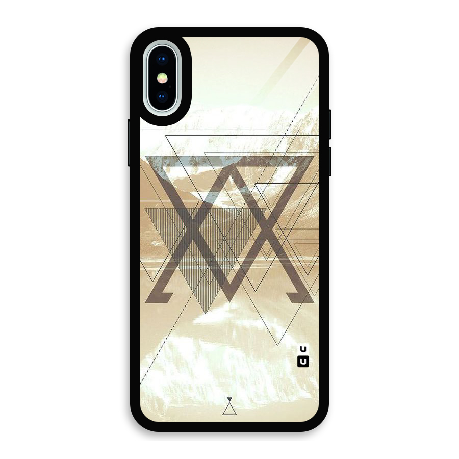 Beige View Glass Back Case for iPhone X