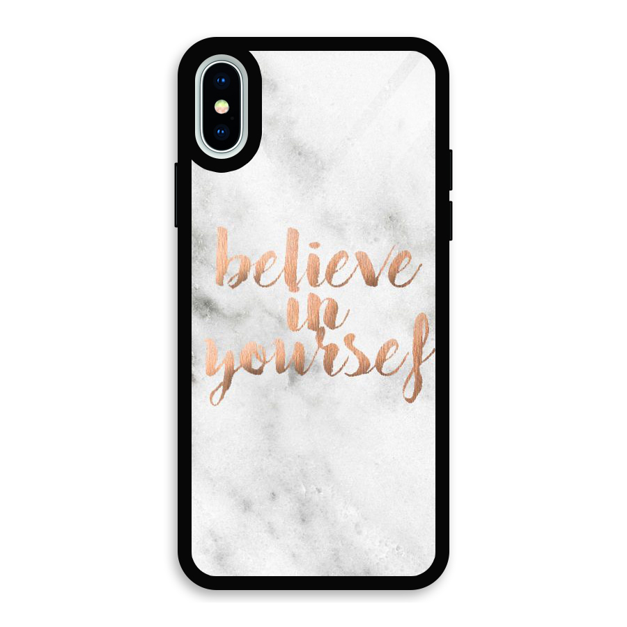 Believe in Yourself Glass Back Case for iPhone X