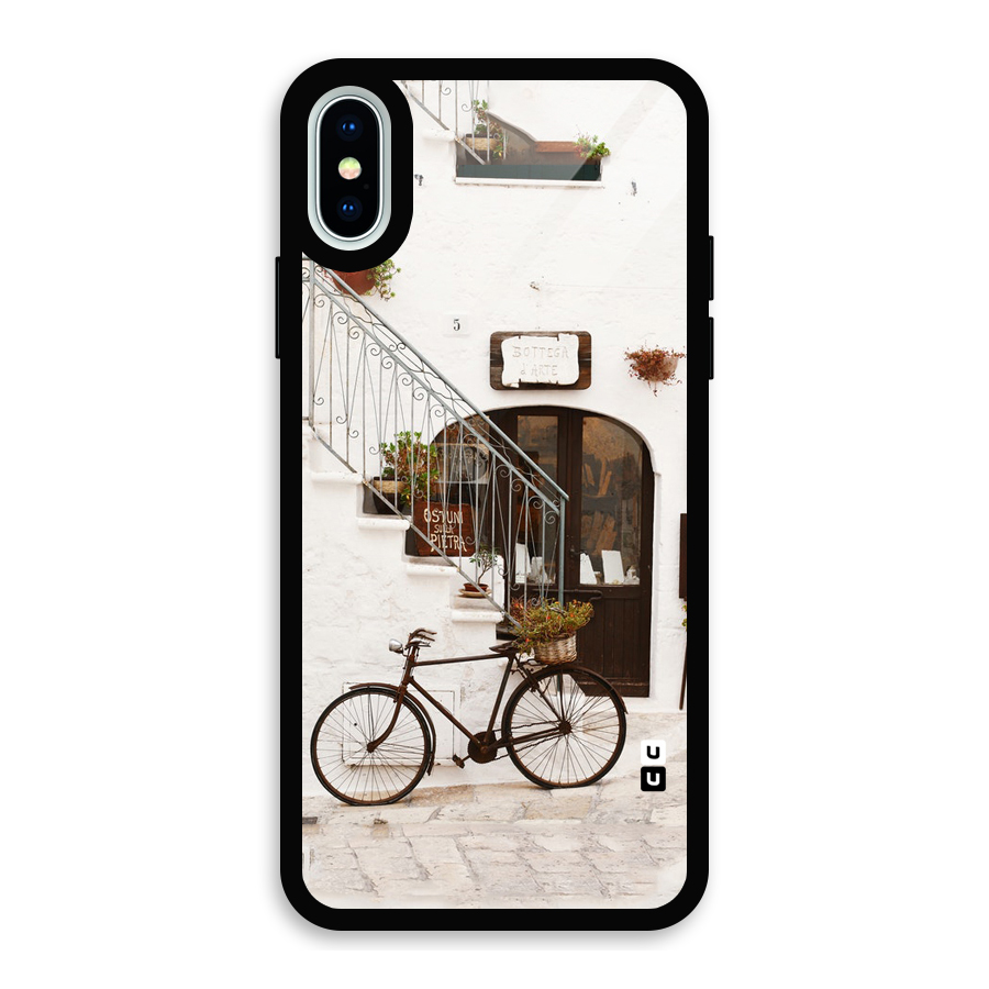 Bicycle Wall Glass Back Case for iPhone X