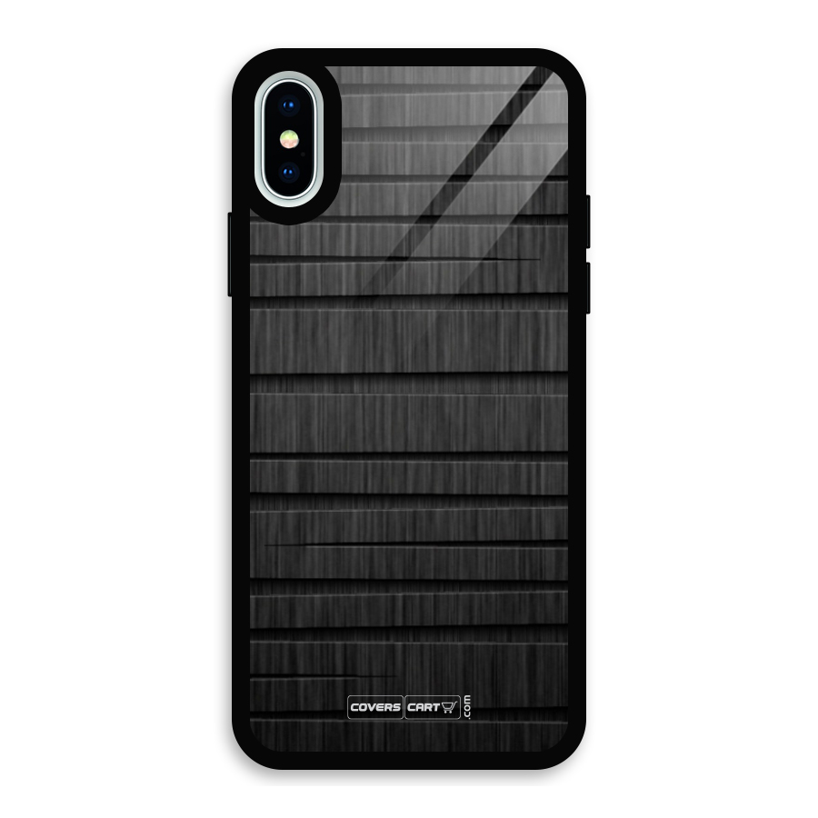 Black Abstract Glass Back Case for iPhone X