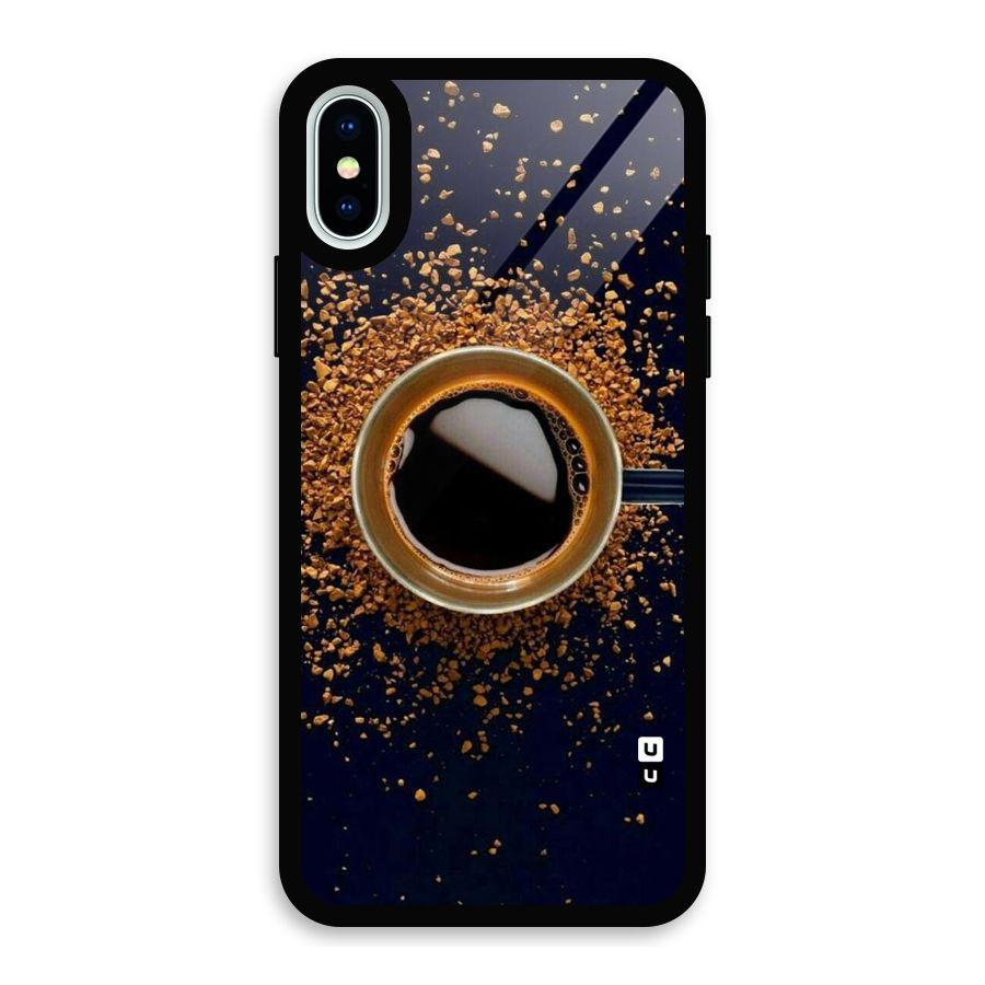 Black Coffee Glass Back Case for iPhone X