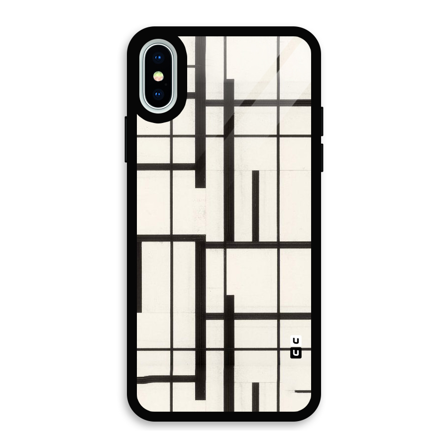 Black Unsymmetry Glass Back Case for iPhone X