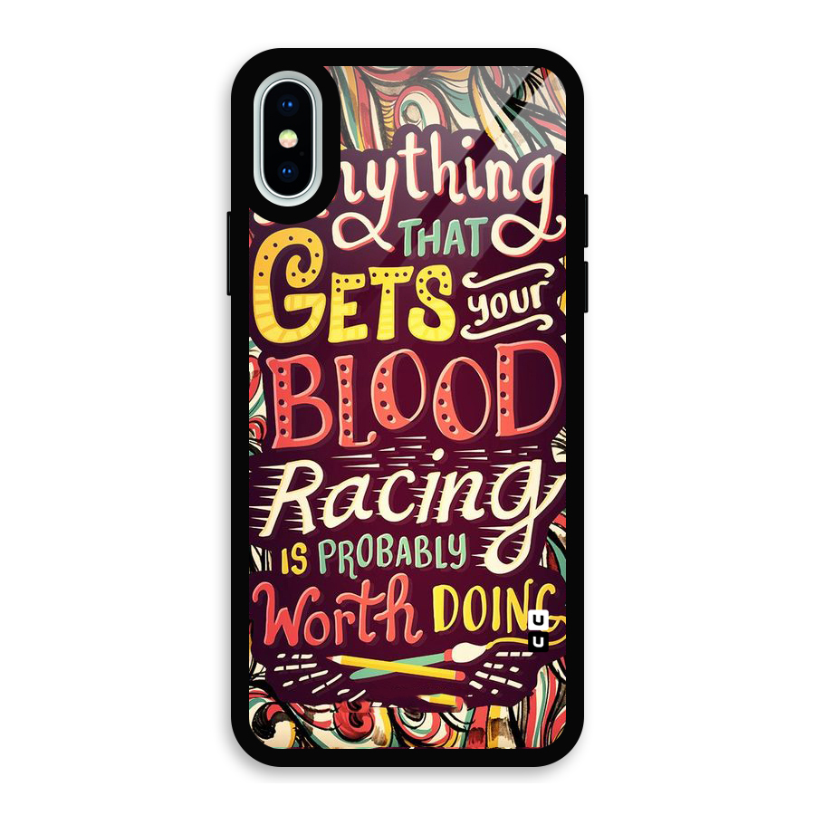 Blood Racing Glass Back Case for iPhone X