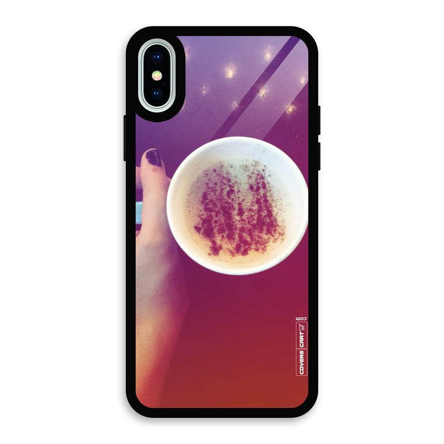 Bokeh Coffee Mug Glass Back Case for iPhone X