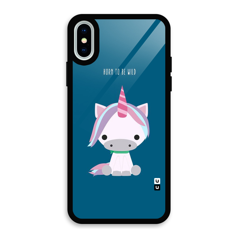 Born Wild Unicorn Glass Back Case for iPhone X