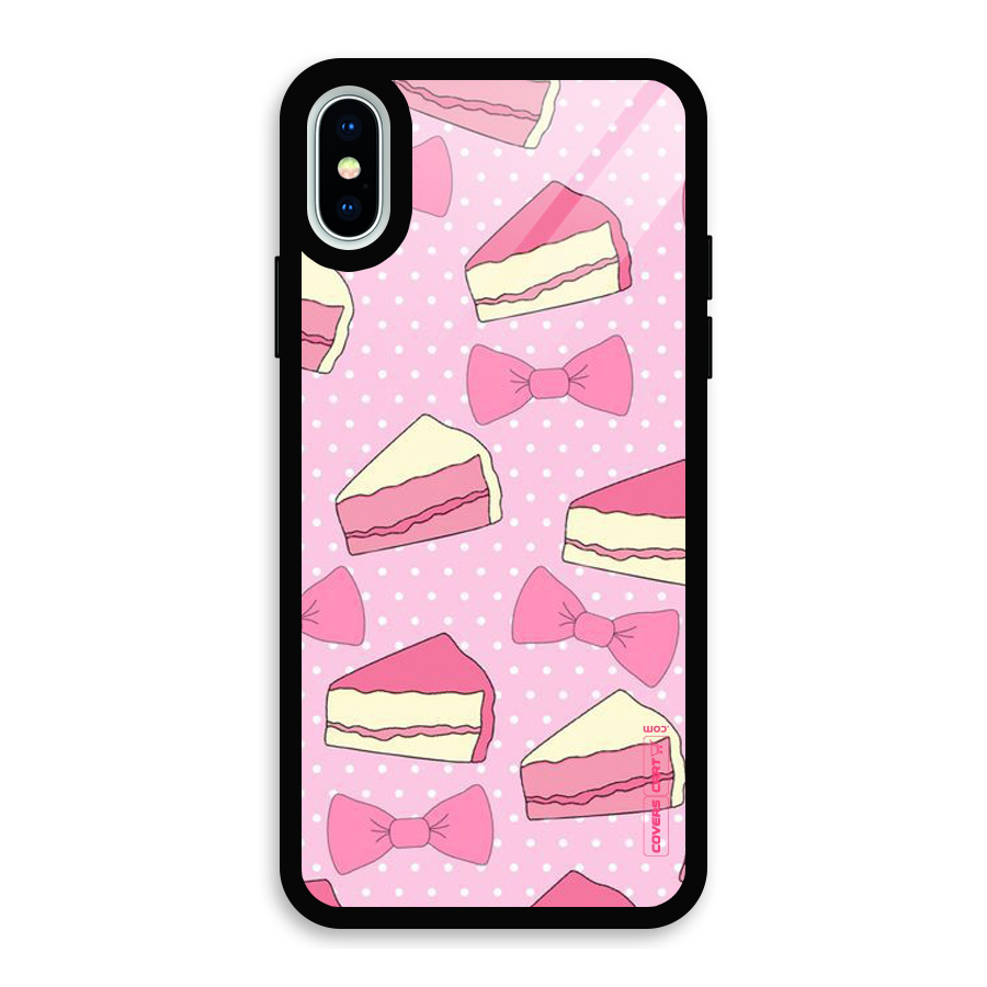 Bow Cake Glass Back Case for iPhone X