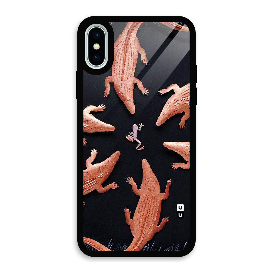 Brave Frog Glass Back Case for iPhone X