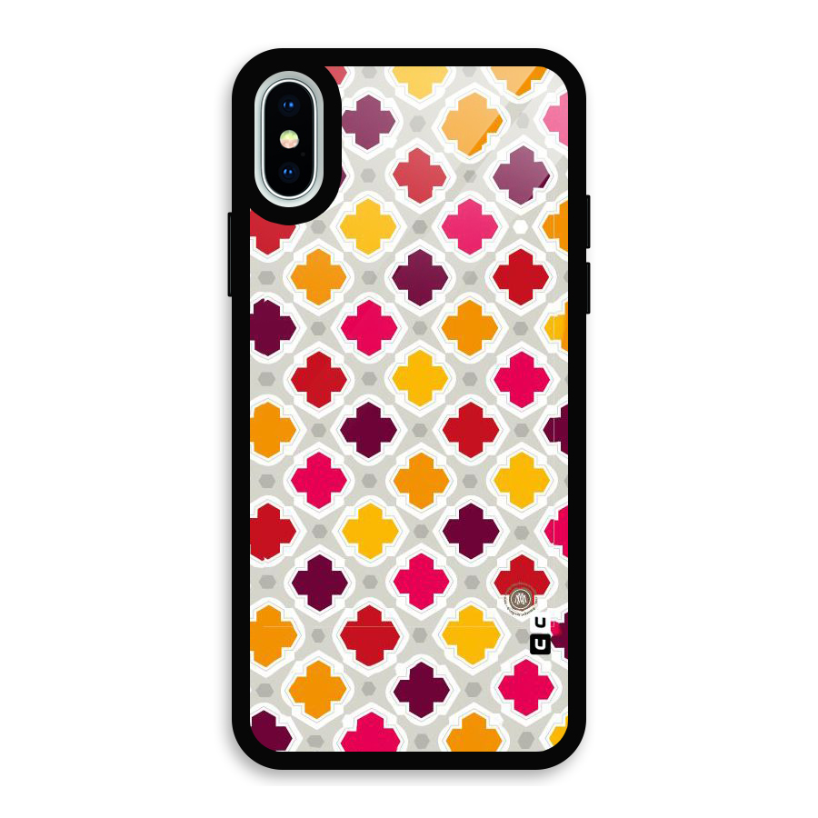 Bright Pattern Glass Back Case for iPhone X