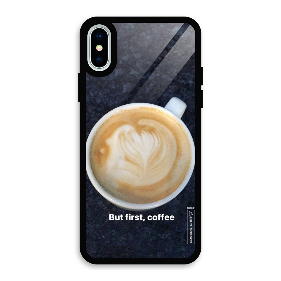 Cappuccino Coffee Glass Back Case for iPhone X