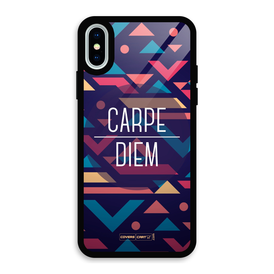 Carpe Diem Glass Back Case for iPhone X