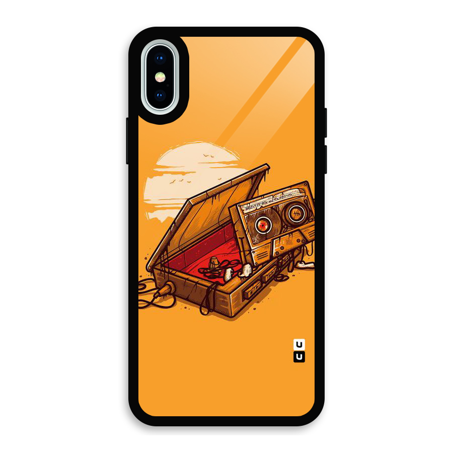 Casette Box Glass Back Case for iPhone X