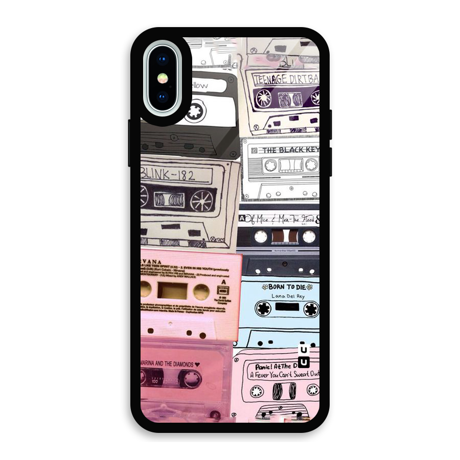 Casette Rolling Glass Back Case for iPhone X