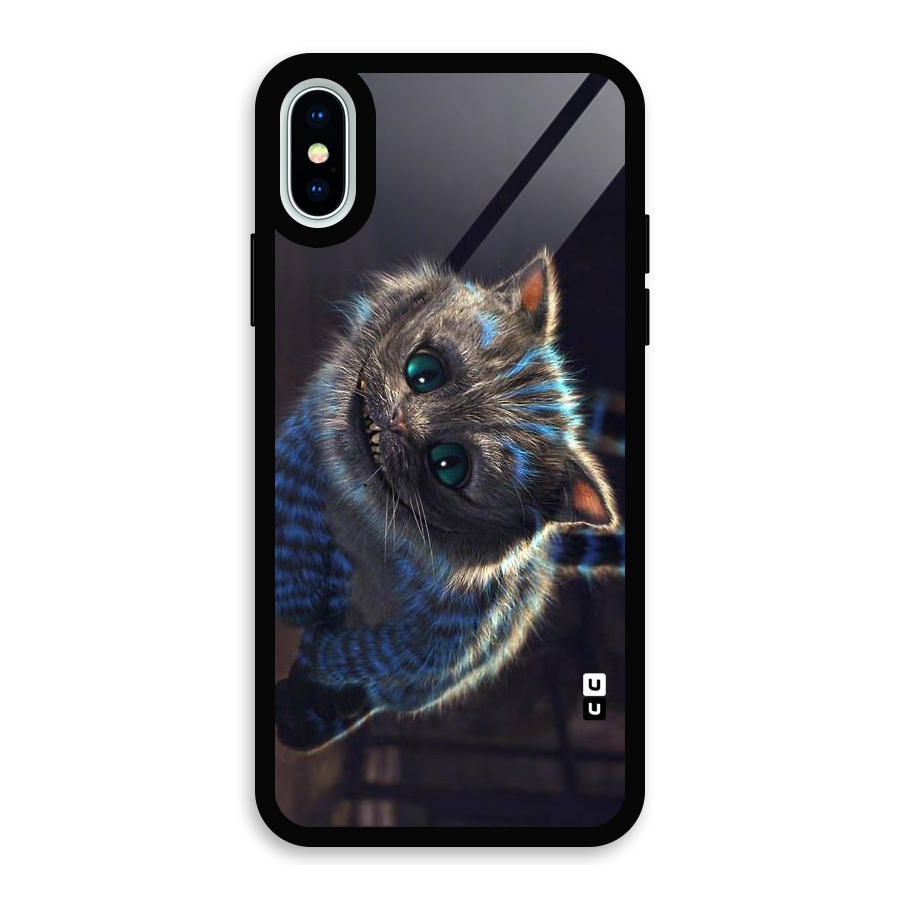 Cat Smile Glass Back Case for iPhone X