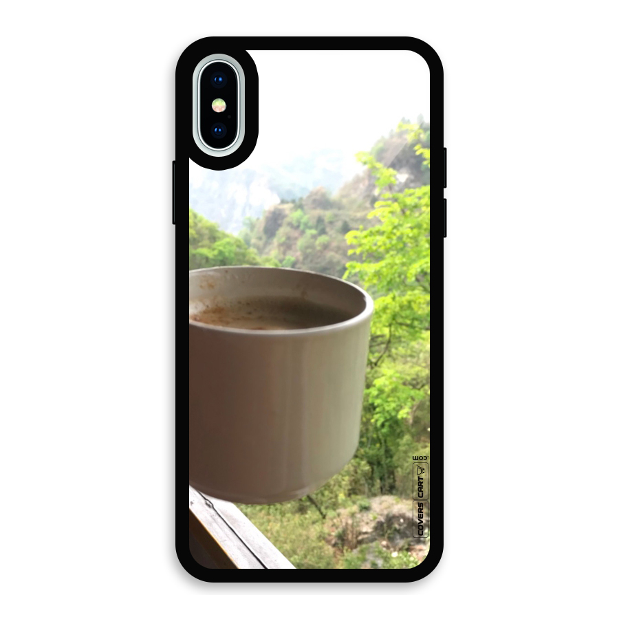 Chai With Mountain View Glass Back Case for iPhone X