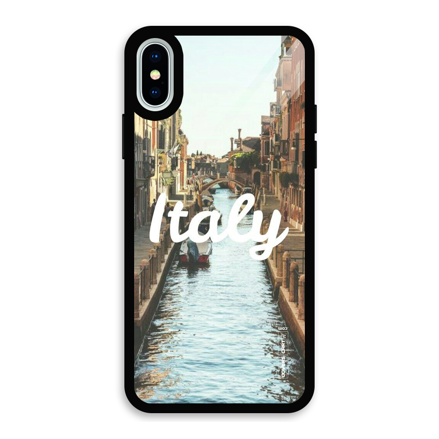 City Travel Glass Back Case for iPhone X