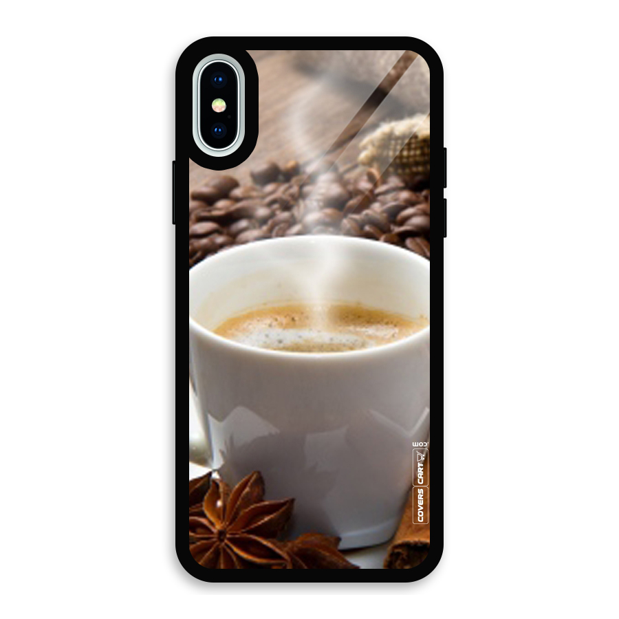 Classic Coffee Beans Glass Back Case for iPhone X