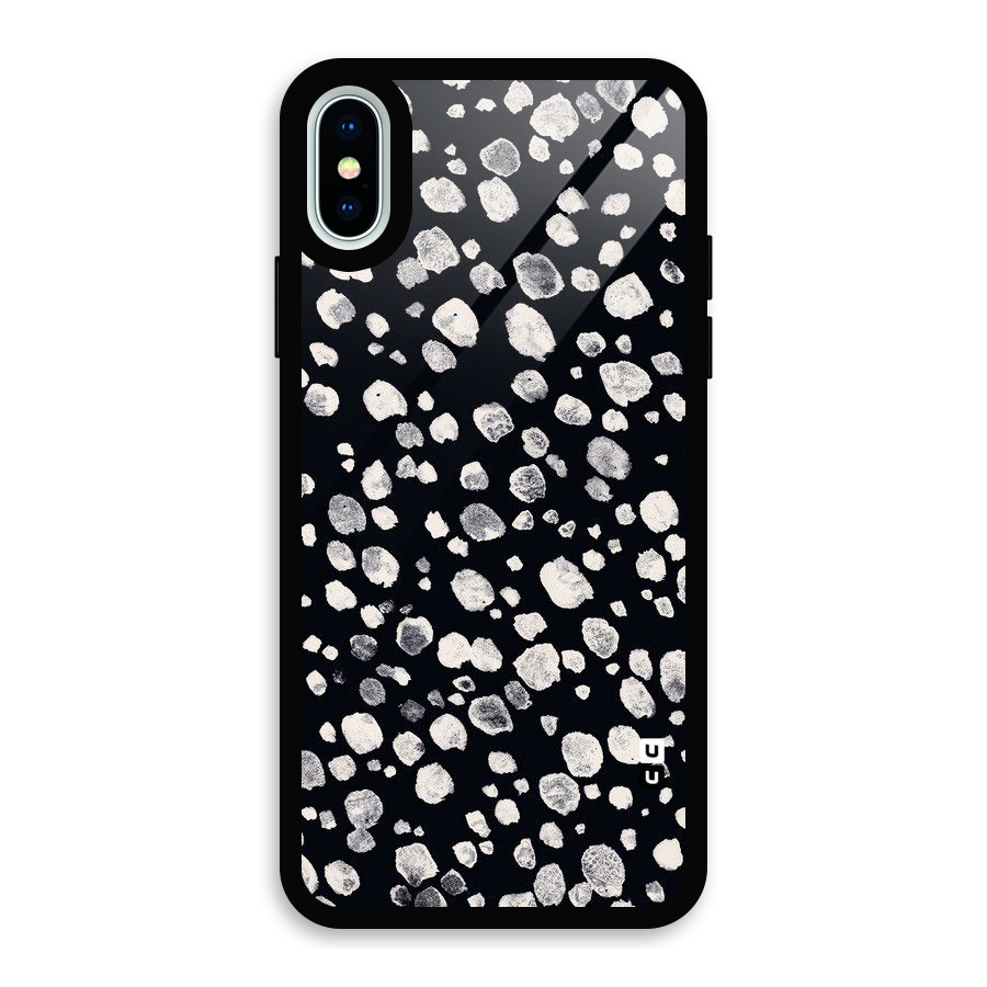 Classic Rocks Pattern Glass Back Case for iPhone X