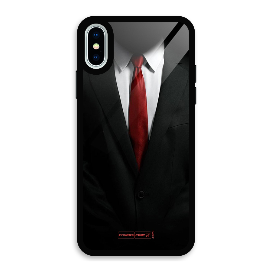 Classic Suit Glass Back Case for iPhone X