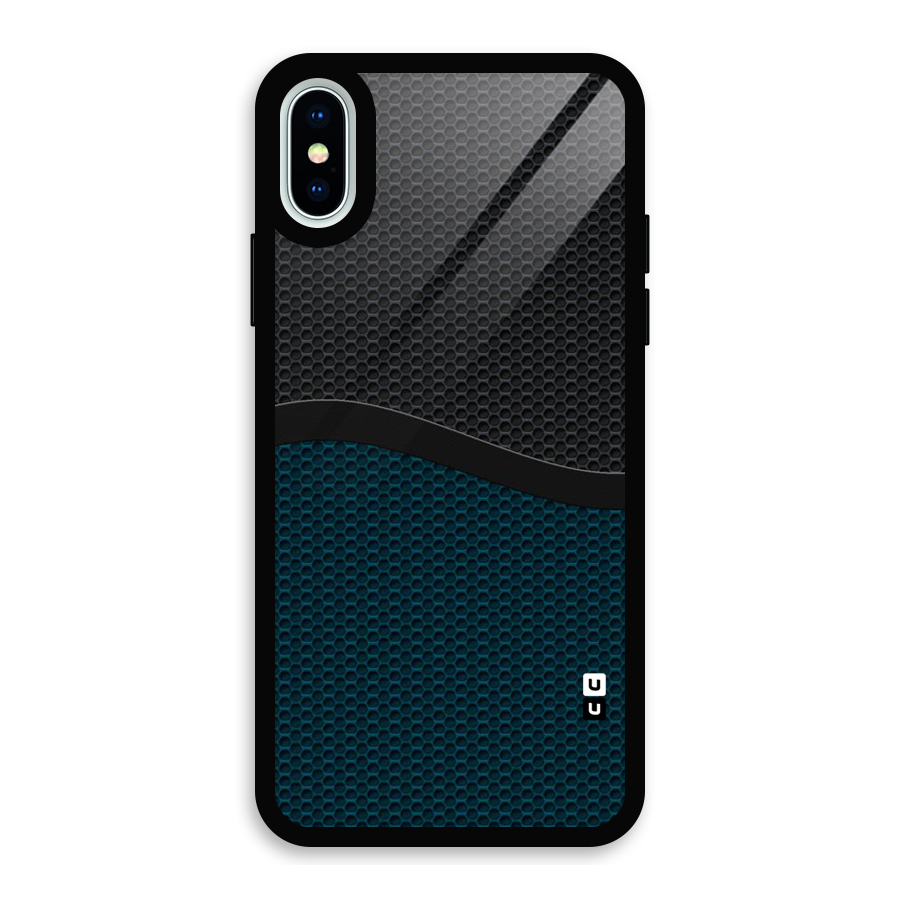 Classy Rugged Bicolor Glass Back Case for iPhone X