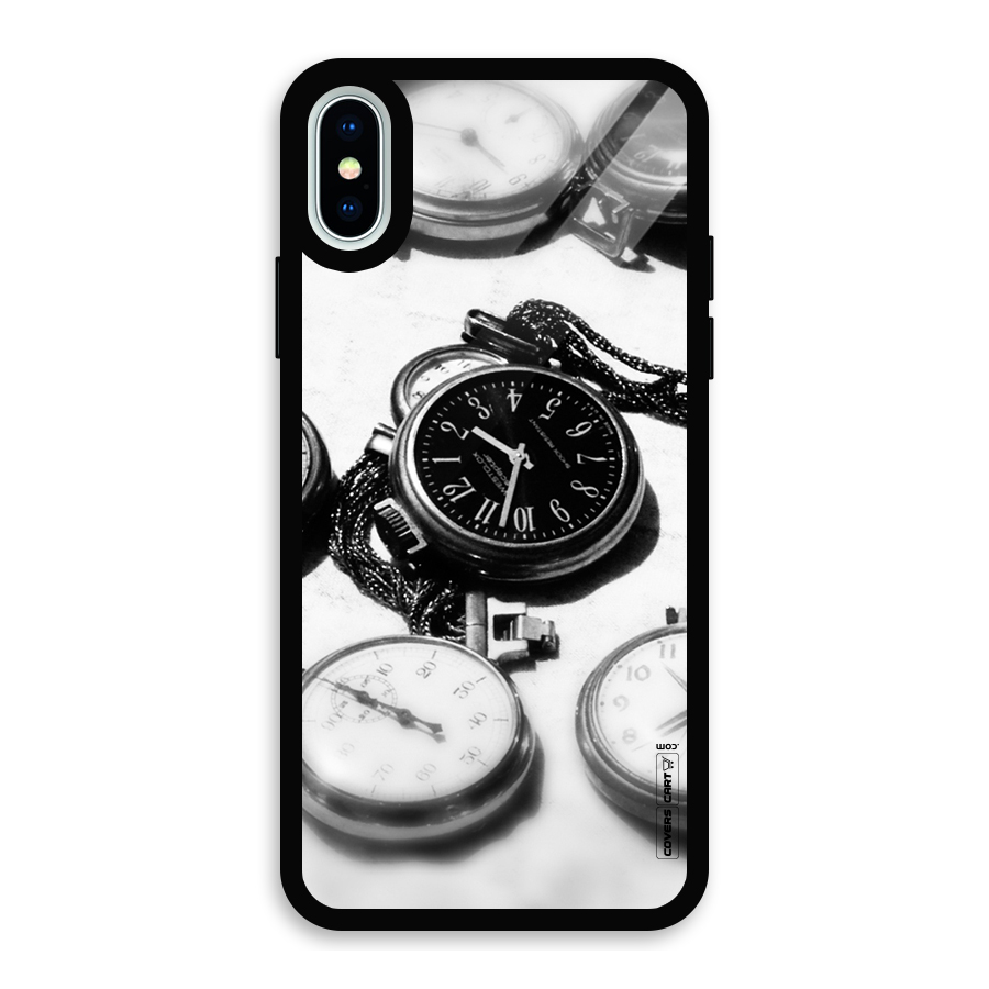 Clock Collection Glass Back Case for iPhone X