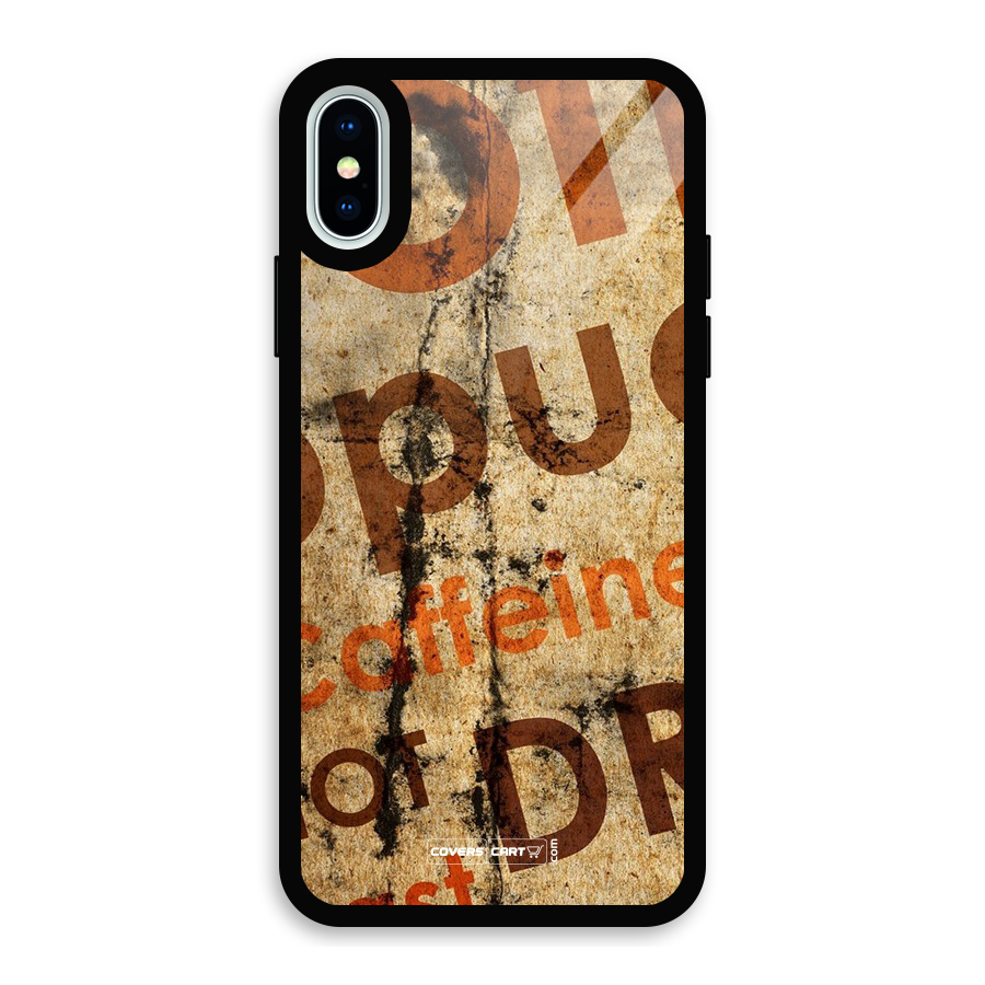 Coffee Caffeine Glass Back Case for iPhone X