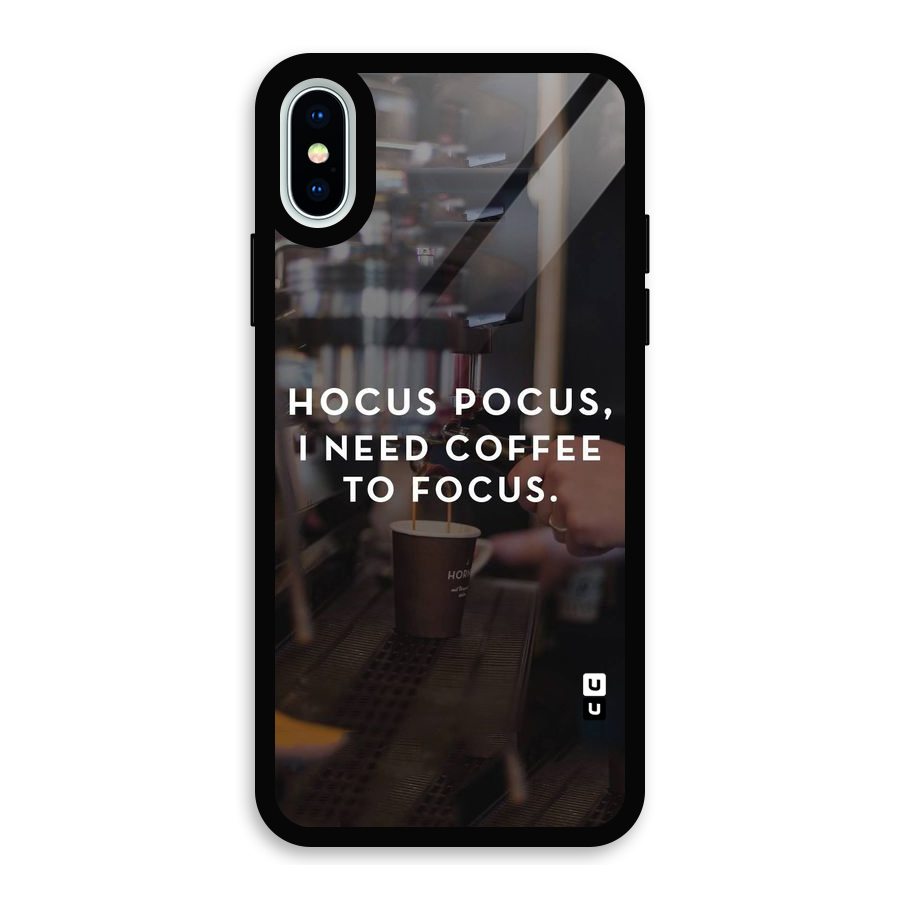 Coffee Focus Glass Back Case for iPhone X