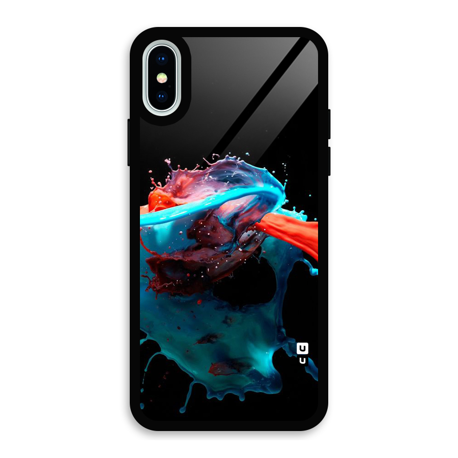 Colour War Glass Back Case for iPhone X