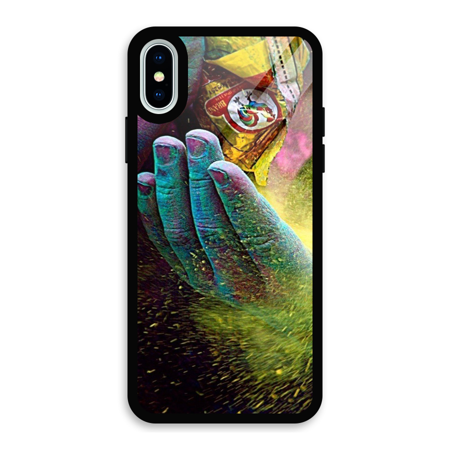 Colours Glass Back Case for iPhone X
