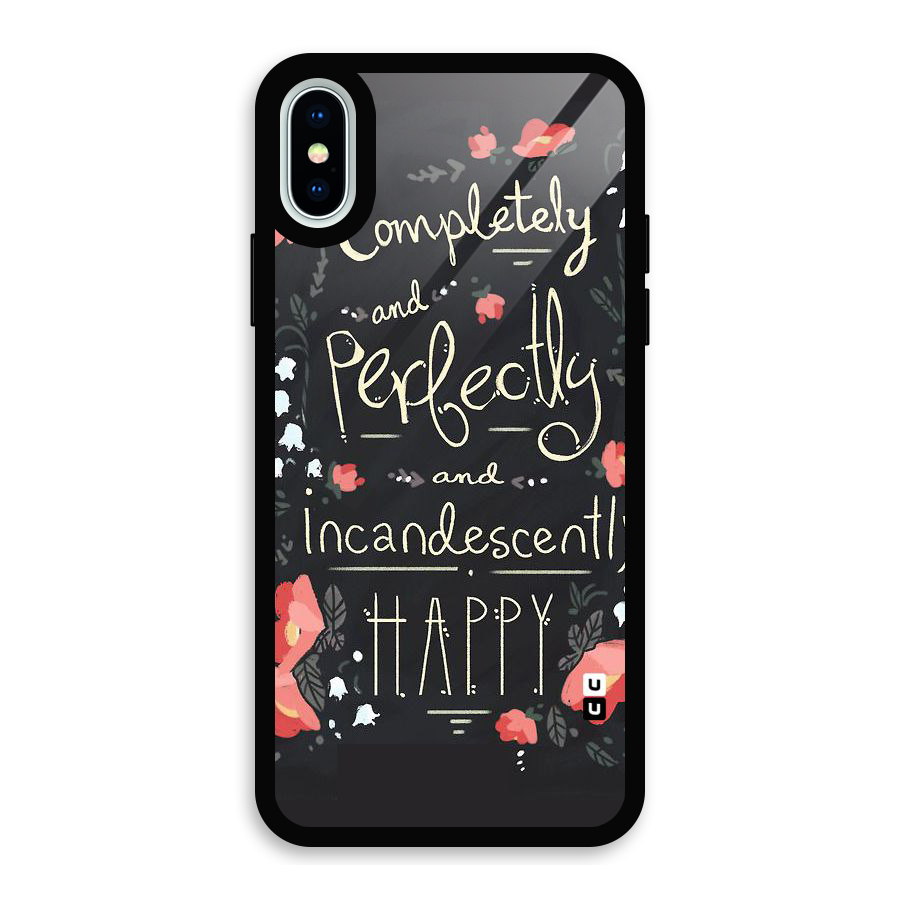 Completely Happy Glass Back Case for iPhone X